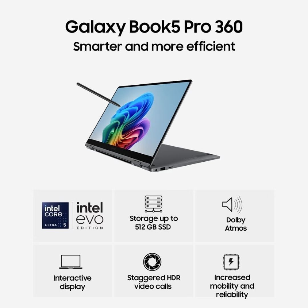 Samsung Galaxy Book5 Pro 360 Touchscreen Laptop